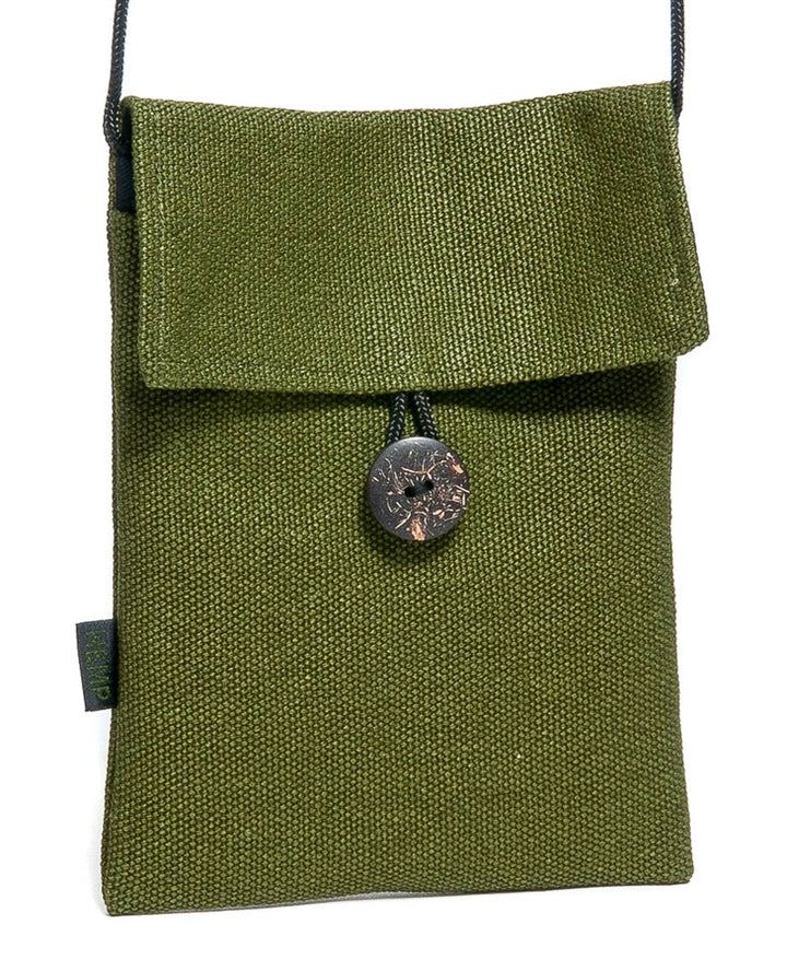 PUR140-H Hemp Coconut Button Bag-Small
