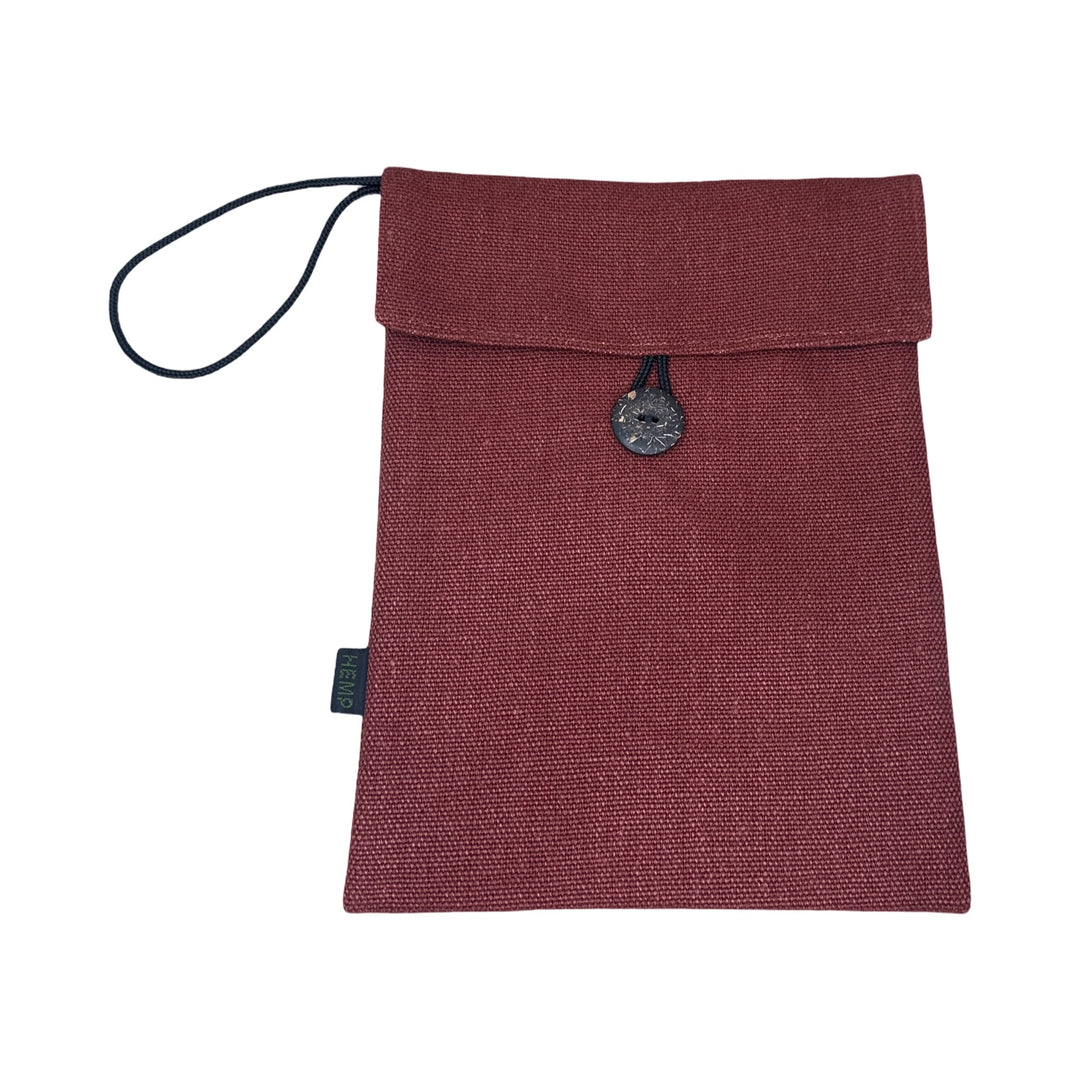 PUR151-H Hemp Button Purse-Large