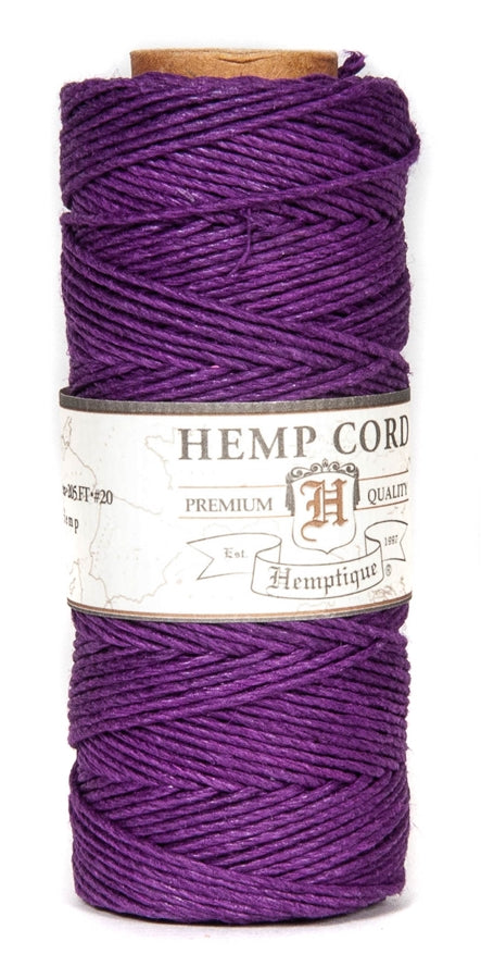 HS20CO-Purple-20lbs Hemp Cord